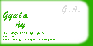 gyula ay business card